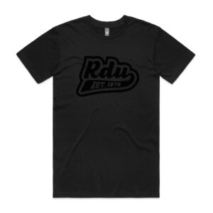 RDU Mens T-Shirt Black with Black Logo
