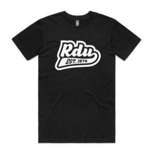 RDU Mens T-Shirt Black with White Logo