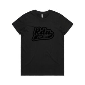 RDU Womens T-Shirt Black with Black Logo