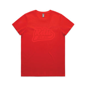 RDU Womens T-Shirt Red with Red Logo