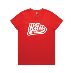 RDU Womens T-Shirt Red with White Logo